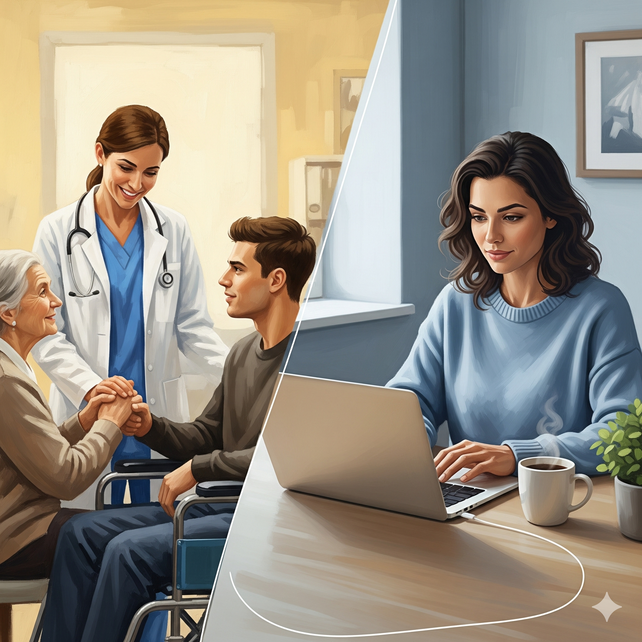 doctor using virtual assistant for clinic admin tasks